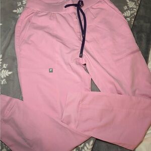 Fabletics Pink Marshmallow on call jogger scrub pants